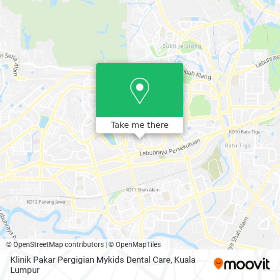 Peta Klinik Pakar Pergigian Mykids Dental Care