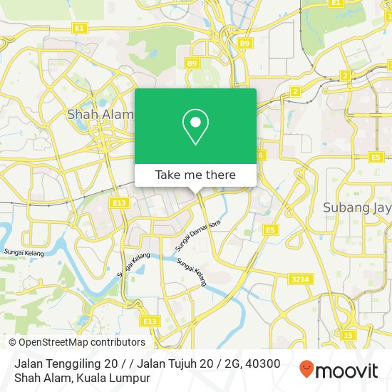 Peta Jalan Tenggiling 20 / / Jalan Tujuh 20 / 2G, 40300 Shah Alam