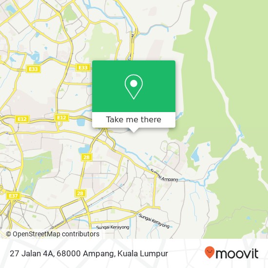 Peta 27 Jalan 4A, 68000 Ampang