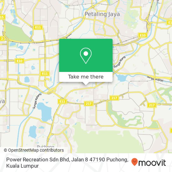 Peta Power Recreation Sdn Bhd, Jalan 8 47190 Puchong