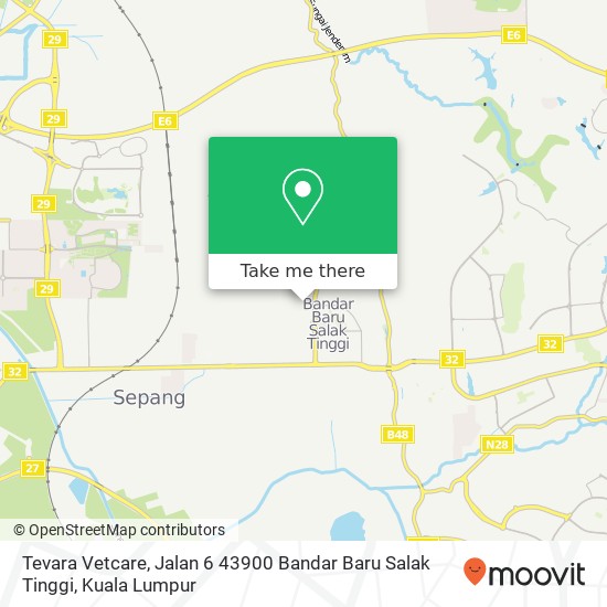 Tevara Vetcare, Jalan 6 43900 Bandar Baru Salak Tinggi map