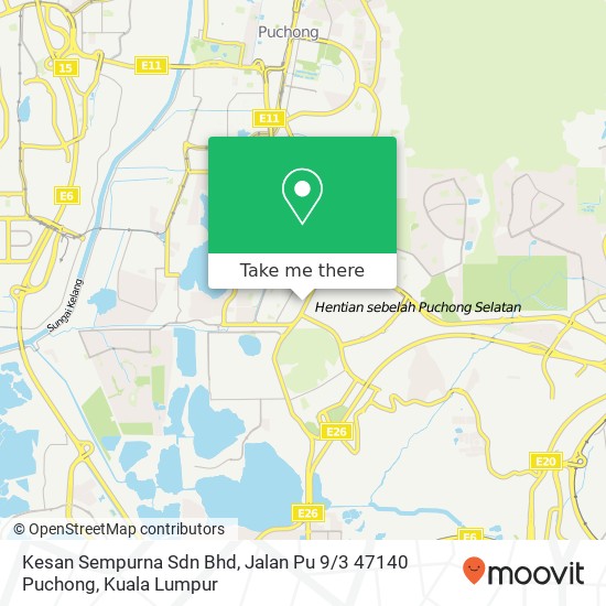 Kesan Sempurna Sdn Bhd, Jalan Pu 9 / 3 47140 Puchong map