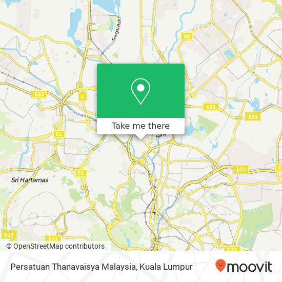 Persatuan Thanavaisya Malaysia map