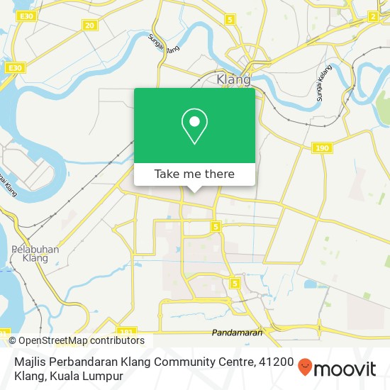 Peta Majlis Perbandaran Klang Community Centre, 41200 Klang