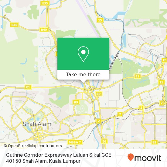 Guthrie Corridor Expressway Laluan Sikal GCE, 40150 Shah Alam map