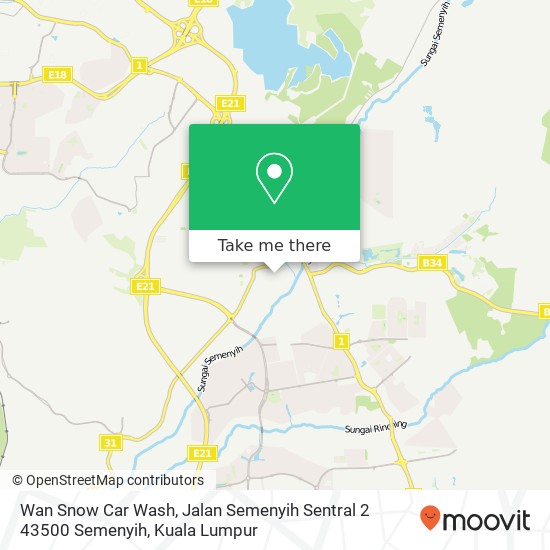 Wan Snow Car Wash, Jalan Semenyih Sentral 2 43500 Semenyih map