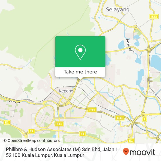 Philibro & Hudson Associates (M) Sdn Bhd, Jalan 1 52100 Kuala Lumpur map