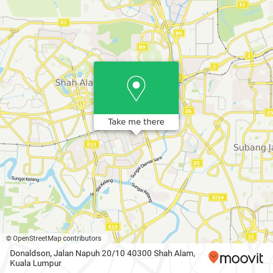 Donaldson, Jalan Napuh 20 / 10 40300 Shah Alam map