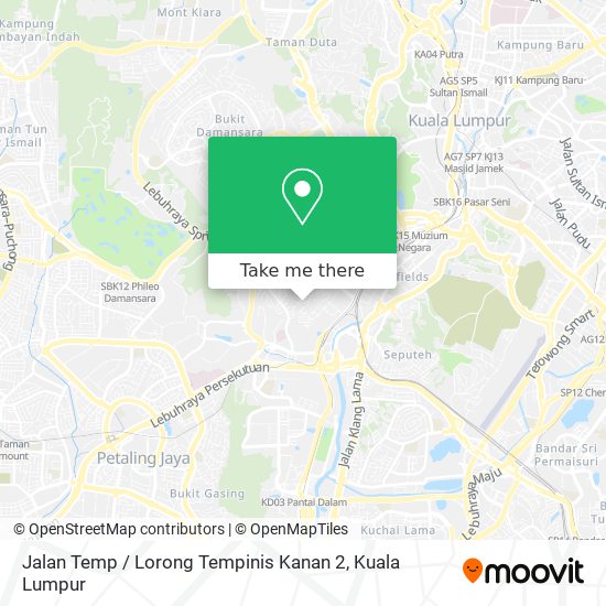 Peta Jalan Temp / Lorong Tempinis Kanan 2