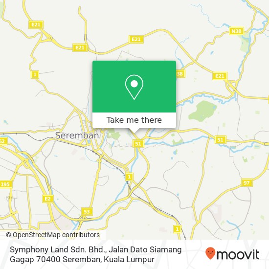 Symphony Land Sdn. Bhd., Jalan Dato Siamang Gagap 70400 Seremban map