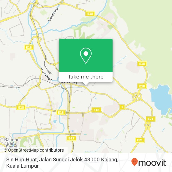 Sin Hup Huat, Jalan Sungai Jelok 43000 Kajang map