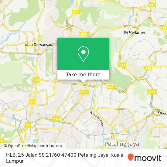 HLB, 25 Jalan SS 21 / 60 47400 Petaling Jaya map