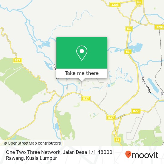 One Two Three Network, Jalan Desa 1 / 1 48000 Rawang map