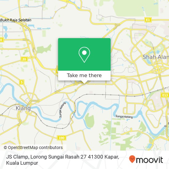 Peta JS Clamp, Lorong Sungai Rasah 27 41300 Kapar