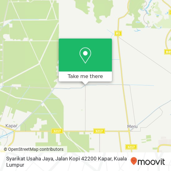 Peta Syarikat Usaha Jaya, Jalan Kopi 42200 Kapar