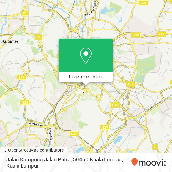 Peta Jalan Kampung Jalan Putra, 50460 Kuala Lumpur