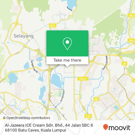 Al-Jazeera ICE Cream Sdn. Bhd., 44 Jalan SBC 8 68100 Batu Caves map