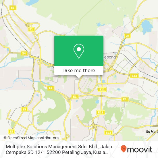 Multiplex Solutions Management Sdn. Bhd., Jalan Cempaka SD 12 / 1 52200 Petaling Jaya map