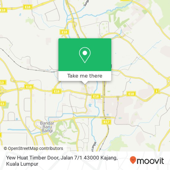 Yew Huat Timber Door, Jalan 7 / 1 43000 Kajang map