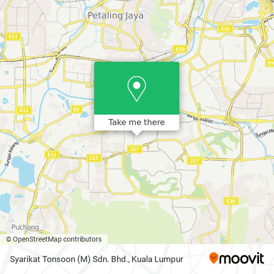 Syarikat Tonsoon (M) Sdn. Bhd. map