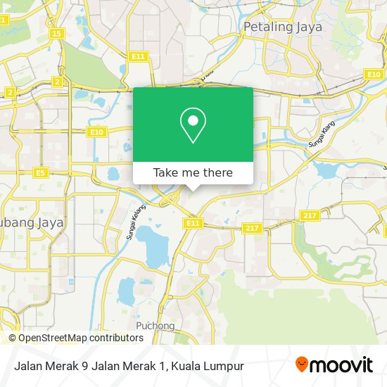 Jalan Merak 9 Jalan Merak 1 map