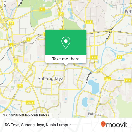 RC Toys, Subang Jaya map