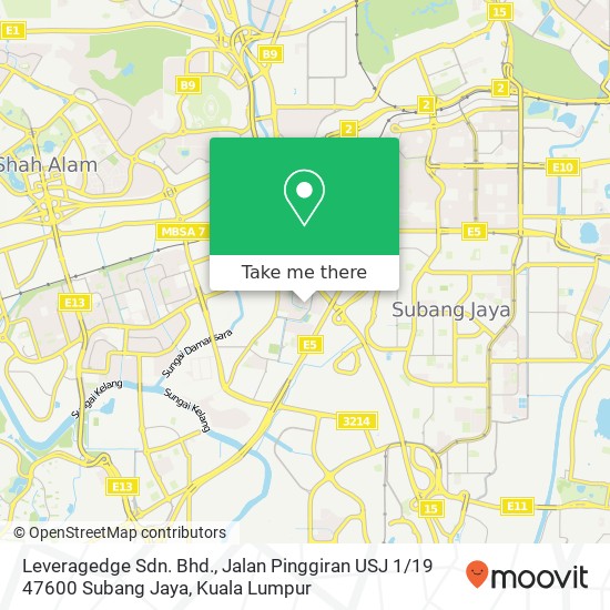 Leveragedge Sdn. Bhd., Jalan Pinggiran USJ 1 / 19 47600 Subang Jaya map