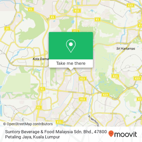 Suntory Beverage & Food Malaysia Sdn. Bhd., 47800 Petaling Jaya map