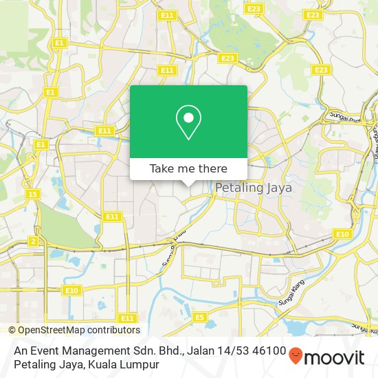 An Event Management Sdn. Bhd., Jalan 14 / 53 46100 Petaling Jaya map
