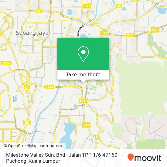 Milestone Valley Sdn. Bhd., Jalan TPP 1 / 6 47160 Puchong map