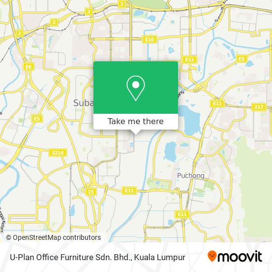 Peta U-Plan Office Furniture Sdn. Bhd.