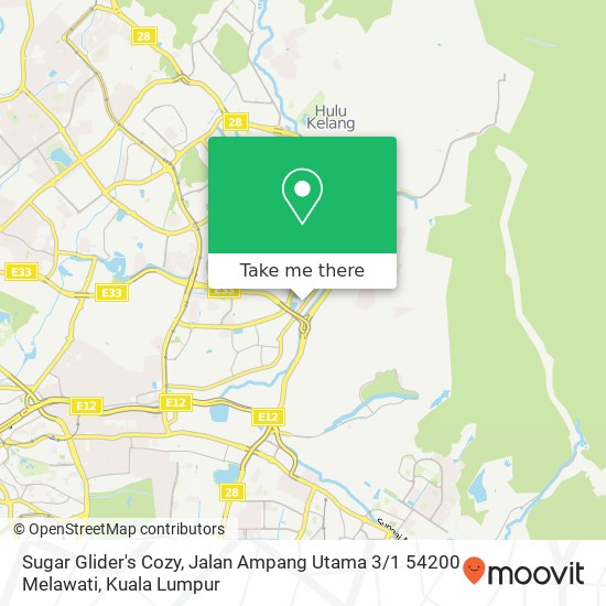 Sugar Glider's Cozy, Jalan Ampang Utama 3 / 1 54200 Melawati map