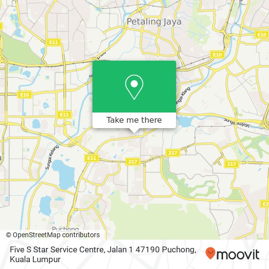 Five S Star Service Centre, Jalan 1 47190 Puchong map
