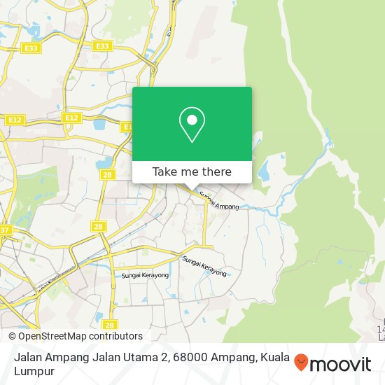 Jalan Ampang Jalan Utama 2, 68000 Ampang map