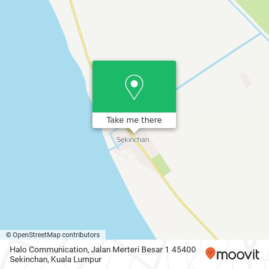 Peta Halo Communication, Jalan Merteri Besar 1 45400 Sekinchan