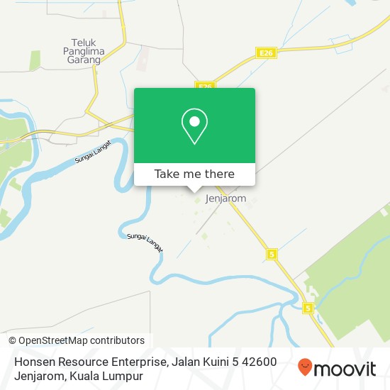 Peta Honsen Resource Enterprise, Jalan Kuini 5 42600 Jenjarom