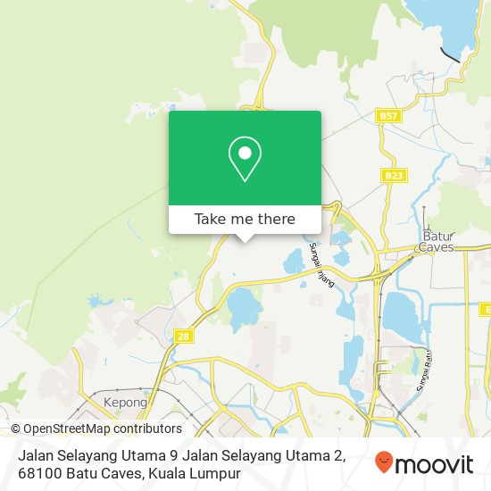Peta Jalan Selayang Utama 9 Jalan Selayang Utama 2, 68100 Batu Caves