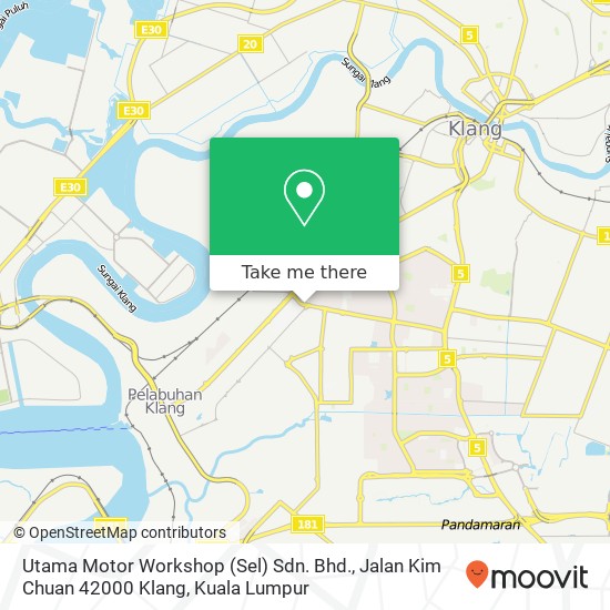 Utama Motor Workshop (Sel) Sdn. Bhd., Jalan Kim Chuan 42000 Klang map