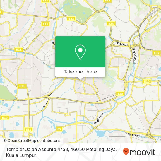 Peta Templer Jalan Assunta 4 / 53, 46050 Petaling Jaya