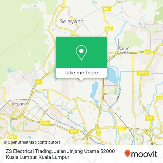 ZS Electrical Trading, Jalan Jinjang Utama 52000 Kuala Lumpur map