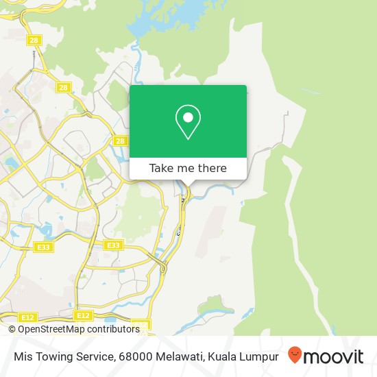 Mis Towing Service, 68000 Melawati map