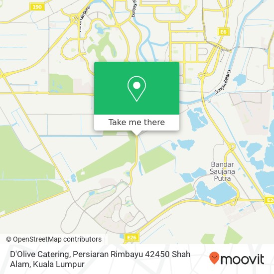 Peta D'Olive Catering, Persiaran Rimbayu 42450 Shah Alam