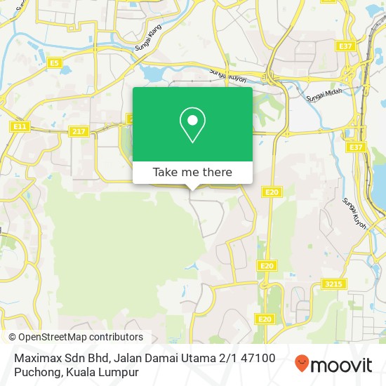 Maximax Sdn Bhd, Jalan Damai Utama 2 / 1 47100 Puchong map