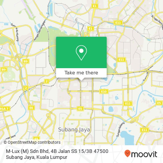 M-Lux (M) Sdn Bhd, 4B Jalan SS 15 / 3B 47500 Subang Jaya map