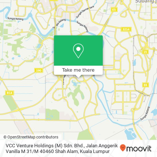 VCC Venture Holdings (M) Sdn. Bhd., Jalan Anggerik Vanilla M 31 / M 40460 Shah Alam map