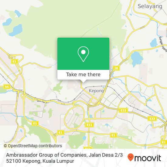 Ambrassador Group of Companies, Jalan Desa 2 / 3 52100 Kepong map