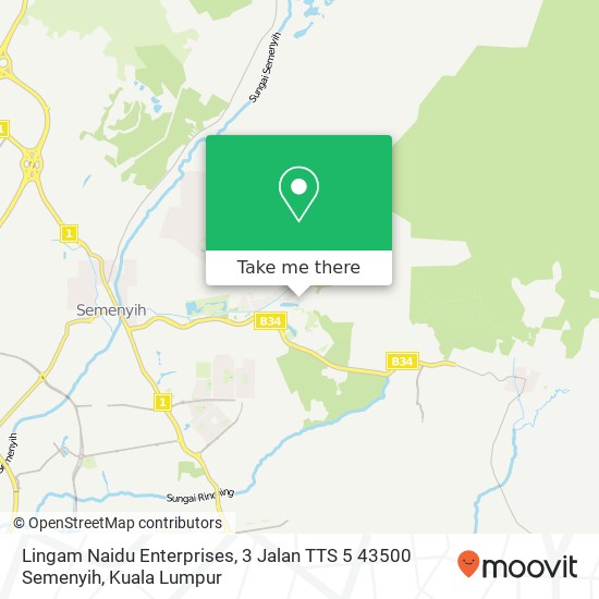 Lingam Naidu Enterprises, 3 Jalan TTS 5 43500 Semenyih map