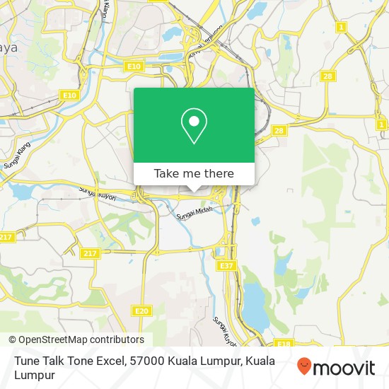 Peta Tune Talk Tone Excel, 57000 Kuala Lumpur