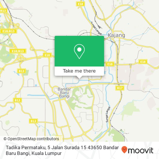 Peta Tadika Permataku, 5 Jalan Surada 15 43650 Bandar Baru Bangi
