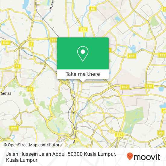 Peta Jalan Hussein Jalan Abdul, 50300 Kuala Lumpur